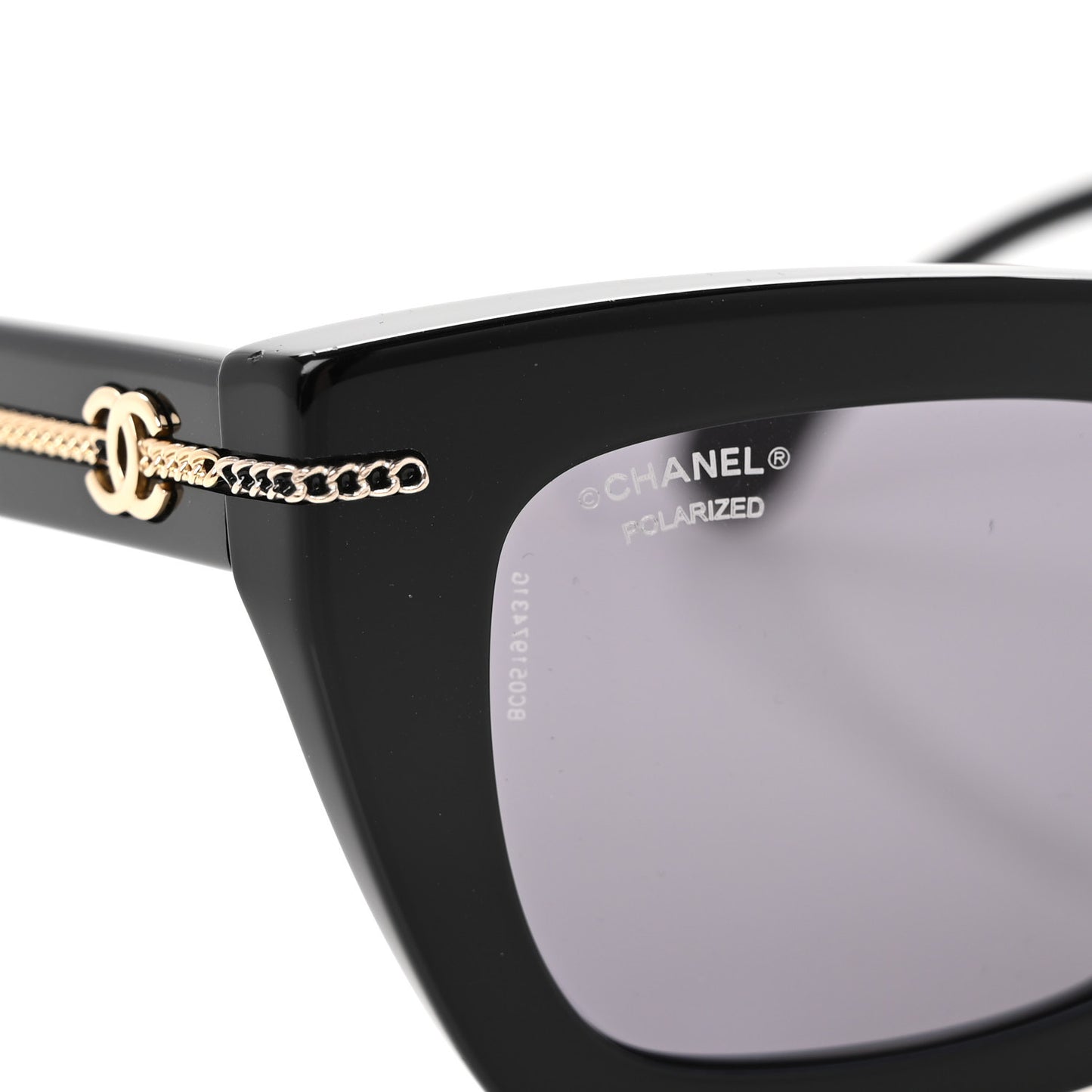 Acetate Polarized CC Butterfly Sunglasses 5509-A Black