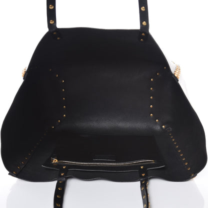 Valentino Garavani Emboosed Calfskin Studded Gryphon Zodiac Tote Black 5 of 16