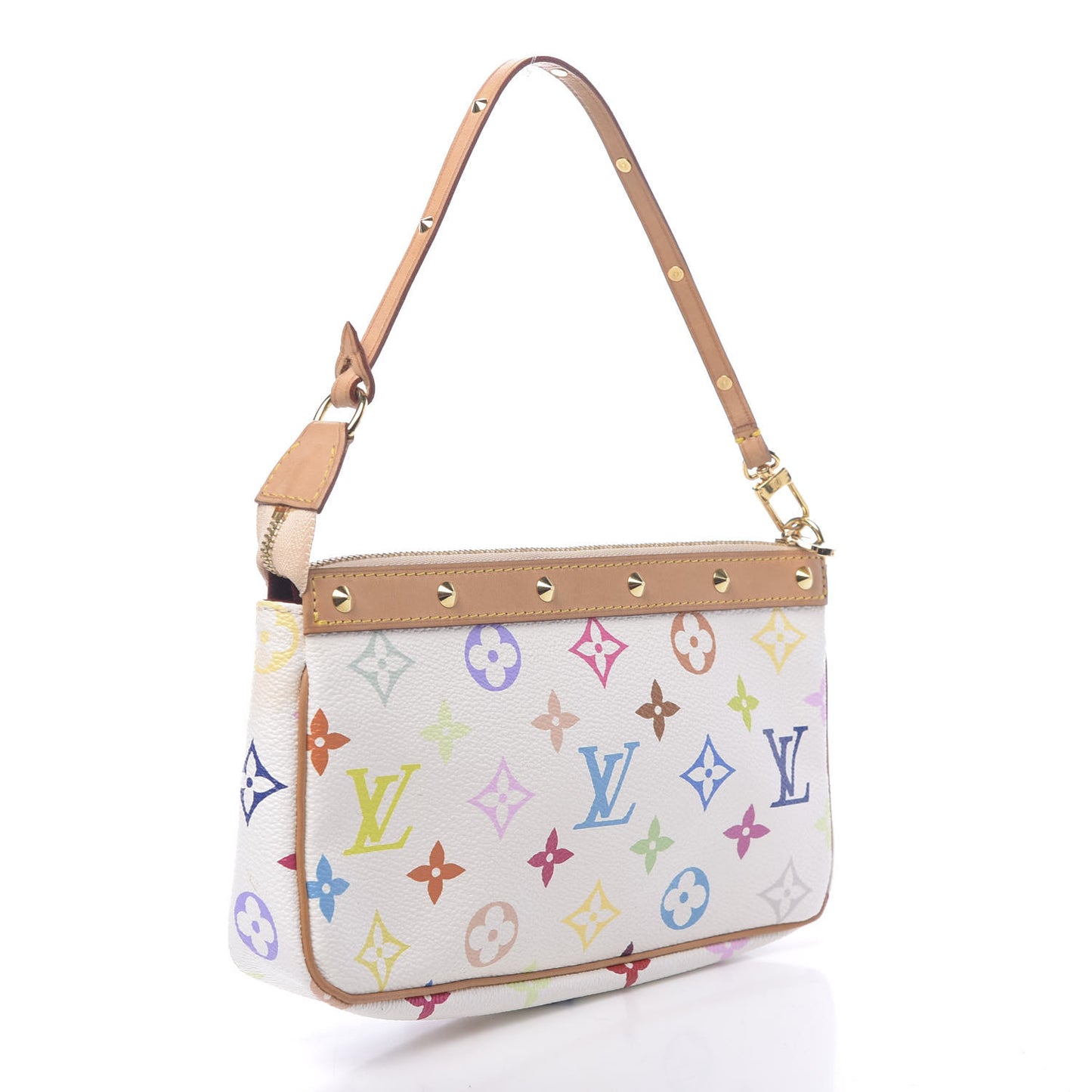 Monogram Multicolor Pochette Accessories White