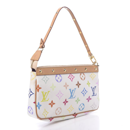 Louis Vuitton Monogram Multicolor Pochette Accessories White 3 of 12