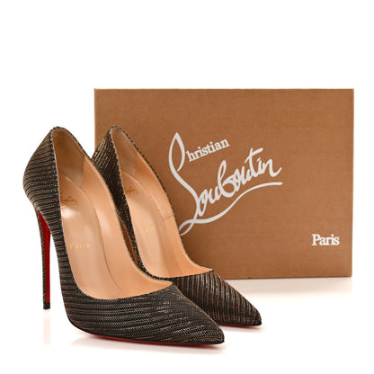 Christian Louboutin Glitter Chain So Kate 120 Pumps 37.5 Black Gold 8 of 8