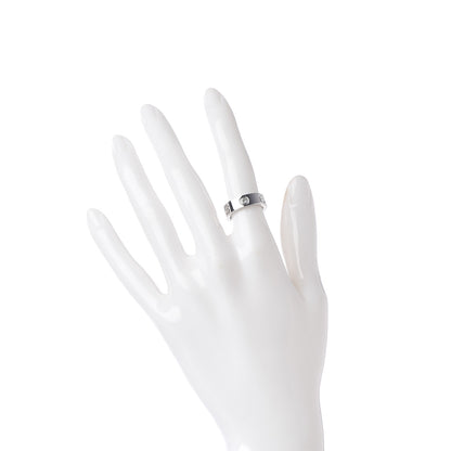 Cartier 18K White Gold 3 Diamond 5.5mm LOVE Ring 48 4.5 2 of 4