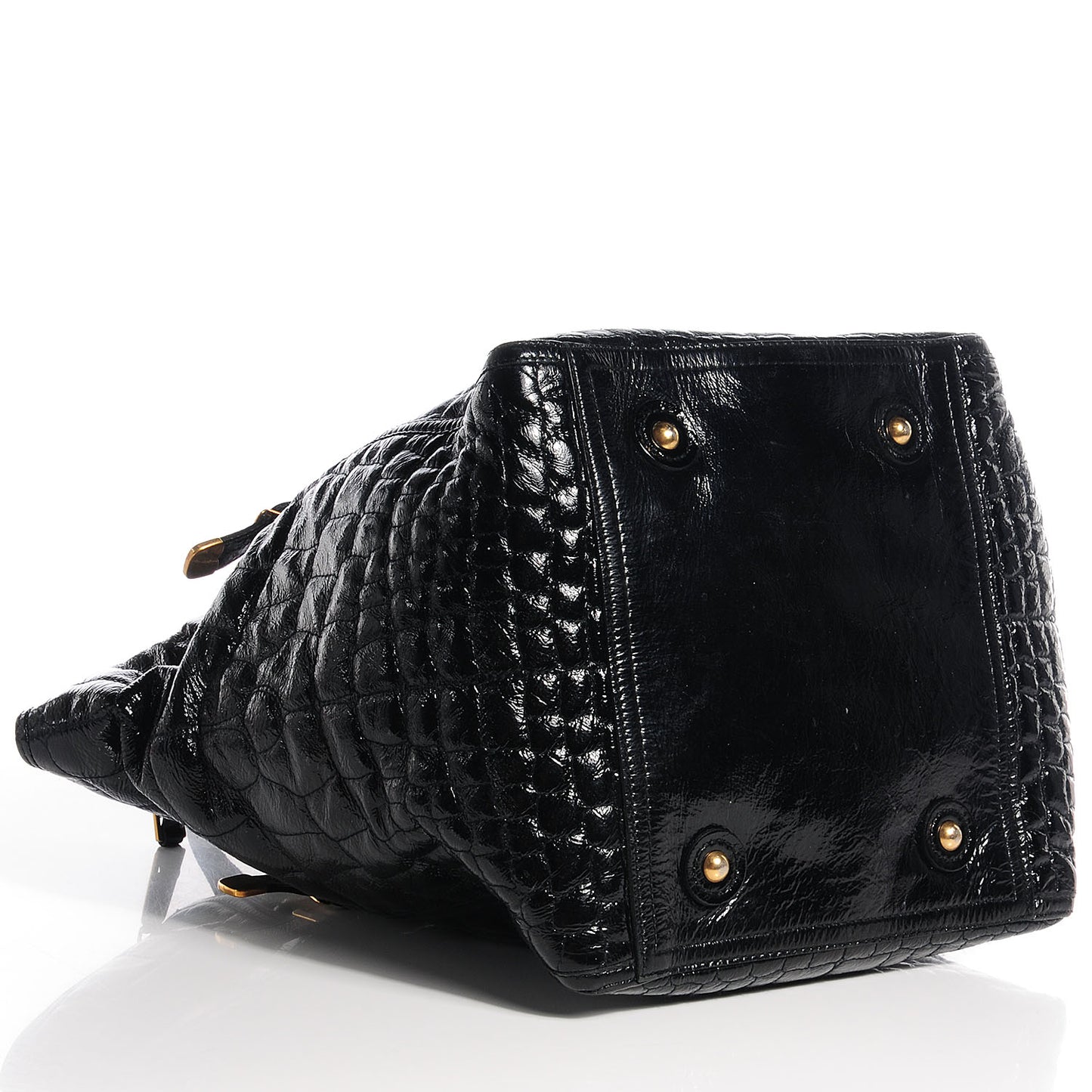 Patent Croc Medium Downtown Tote