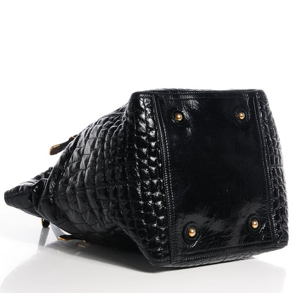 Saint Laurent Patent Croc Medium Downtown Tote 4 of 9