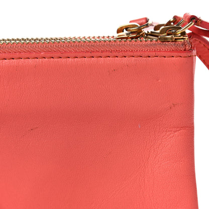 Celine Lambskin Small Trio Crossbody Bag Lipstick 13 of 21