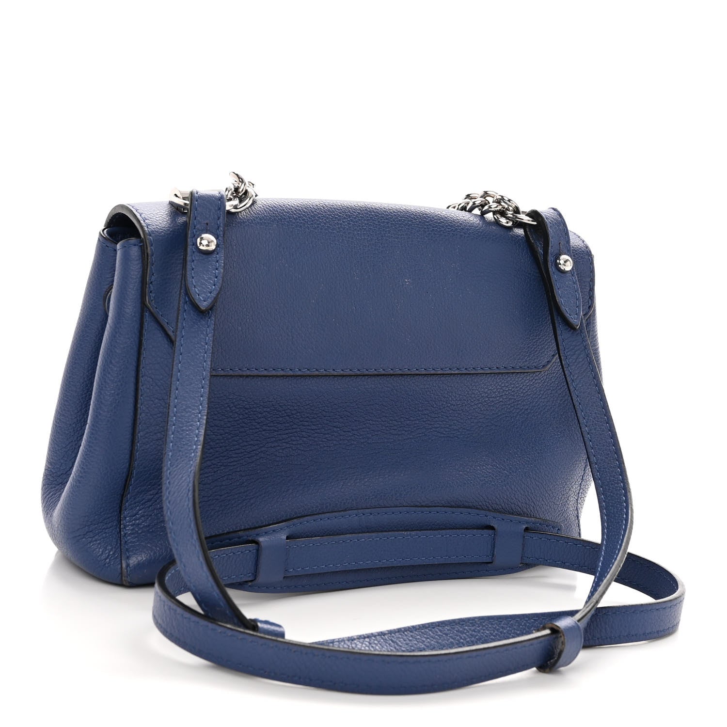 Louis Vuitton Soft Calfskin Lockme II Chain Bag BB Blue 3 of 11