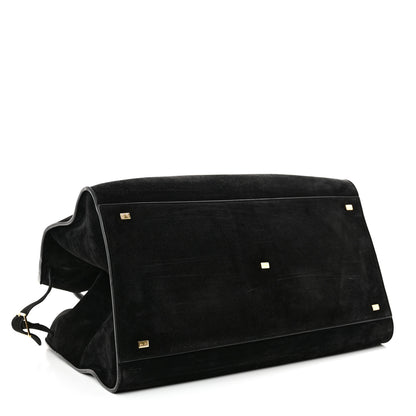 The Row Suede Calfskin Soft Margaux 17 Black 4 of 9