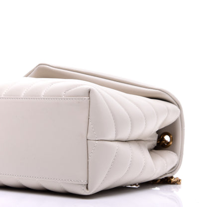 Saint Laurent Calfskin Y Quilted Monogram Small Loulou Chain Satchel Crema Soft 8 of 8