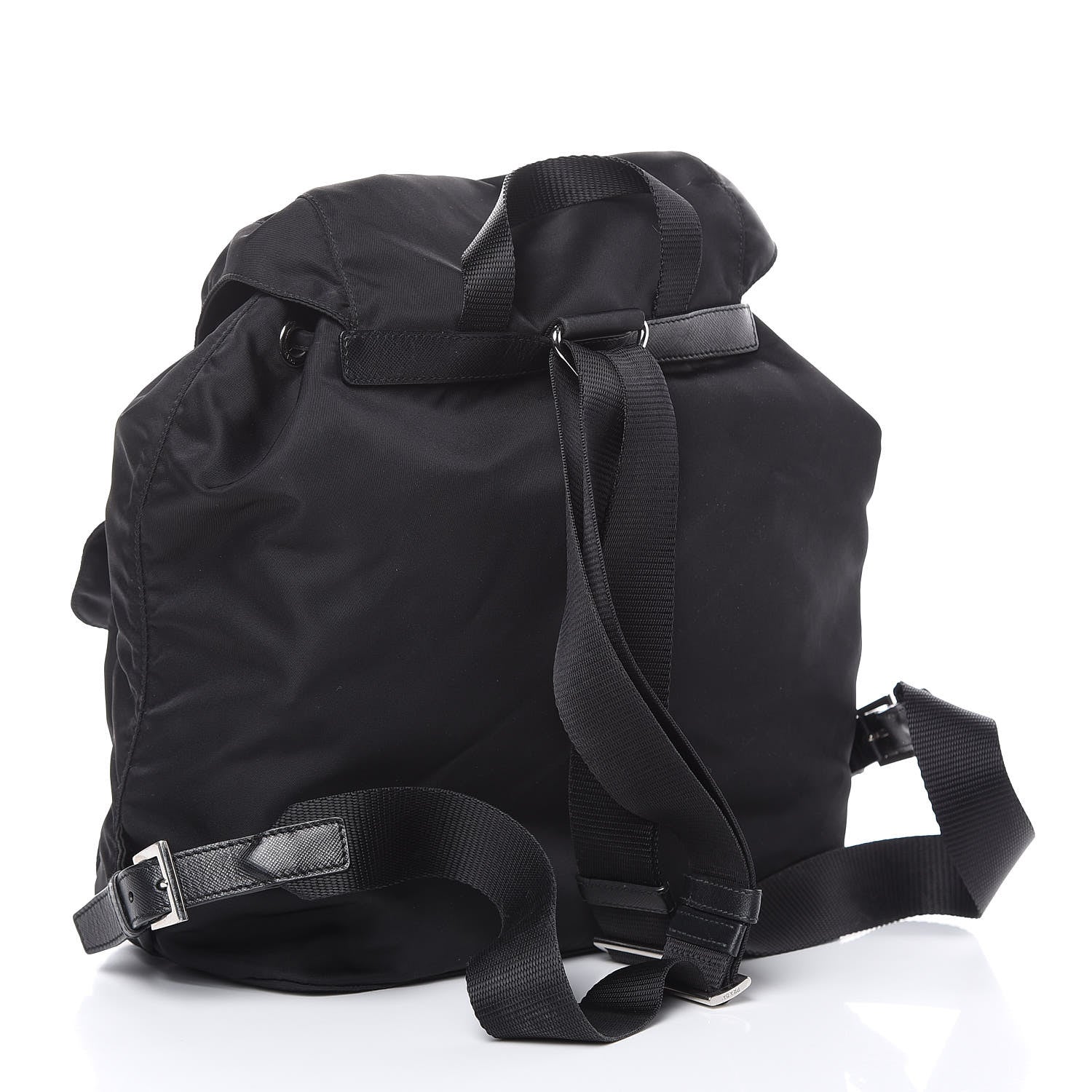 Prada Nylon Vela Saffiano Backpack Black 3 of 10