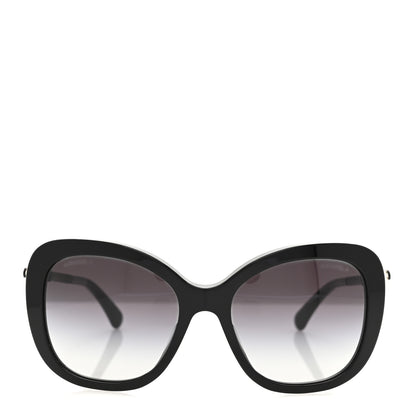 Chanel Acetate Butterfly Winter Pearl Sunglasses 5339-H-A Black 2 of 8