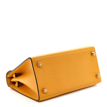 Hermes Courchevel Mini Kelly Sellier 20 Jaune 4 of 12
