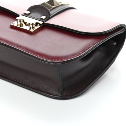 Valentino Garavani Vitello Small Glam Lock Rockstud Flap Rubin Water Rose Marine 8 of 8
