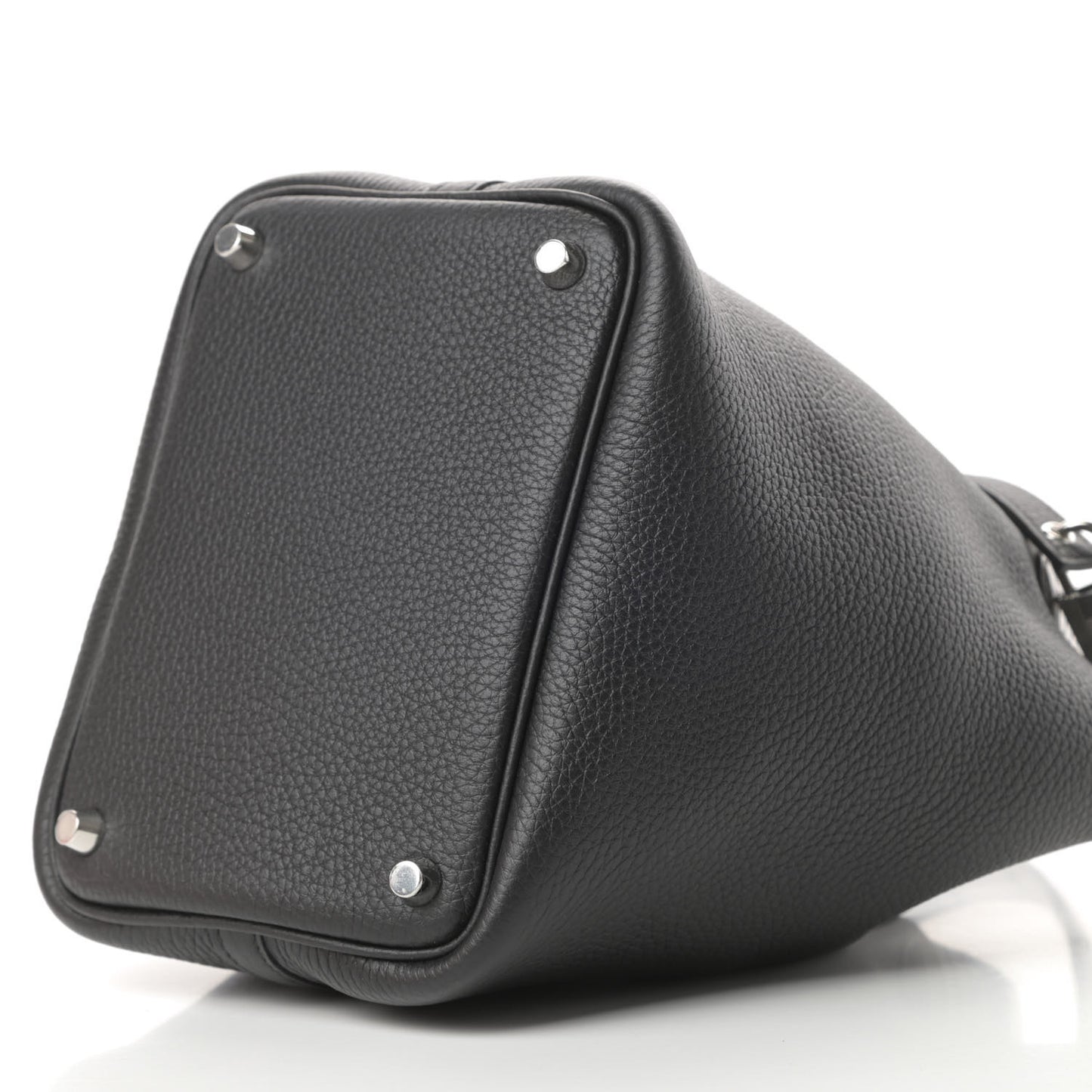 Taurillon Clemence Matte Alligator Picotin Lock Touch 18 PM Black