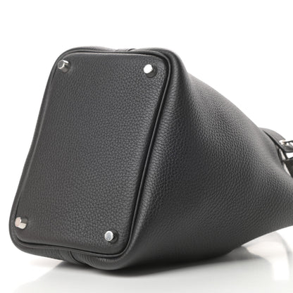 Hermes Taurillon Clemence Matte Alligator Picotin Lock Touch 18 PM Black 10 of 11