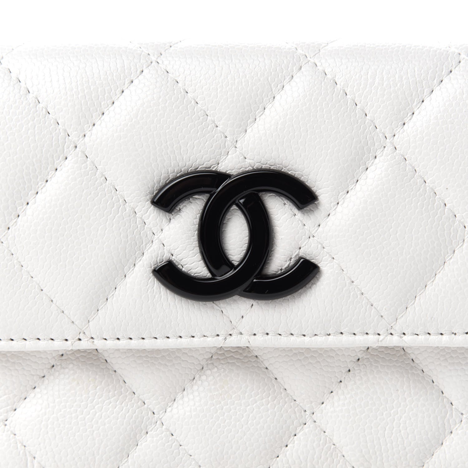 Chanel Caviar Quilted My Everything Belt Flap Card Holder White 11 of 12