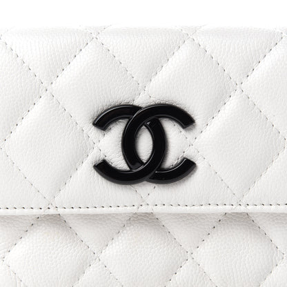 Chanel Caviar Quilted My Everything Belt Flap Card Holder White 11 of 12