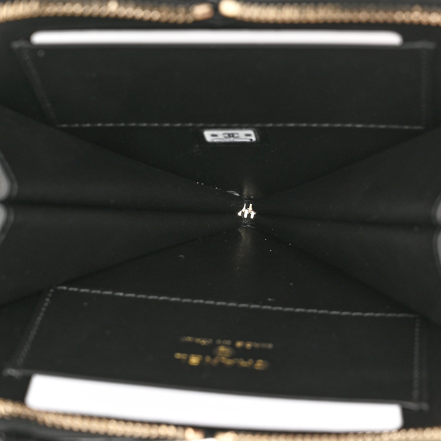 Chanel Patent Calfskin Resin Quilted CC Heart Clutch With Chain Black 7 of 17