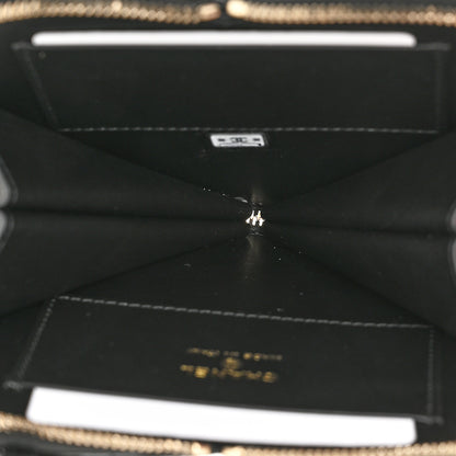Chanel Patent Calfskin Resin Quilted CC Heart Clutch With Chain Black 7 of 17