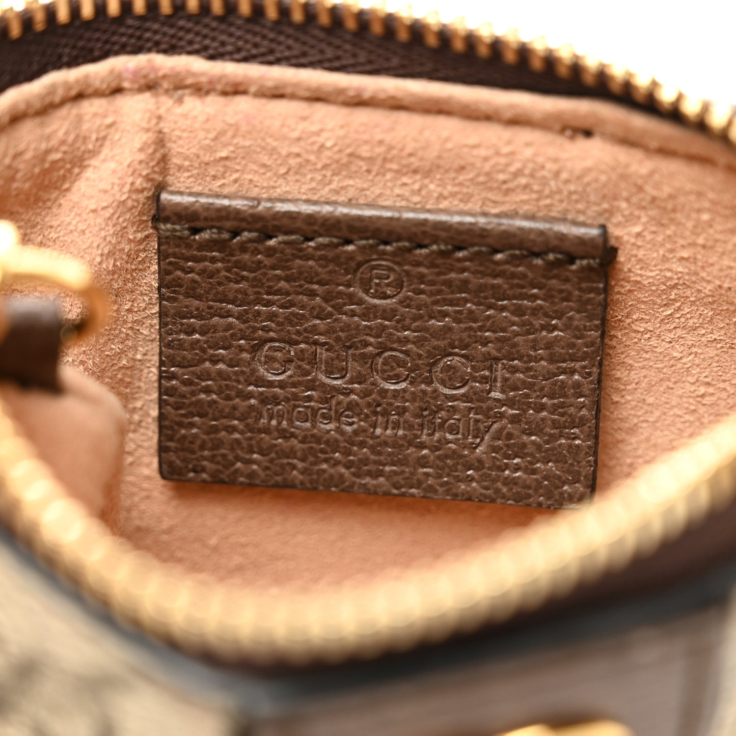 GG Supreme Monogram Web Ophidia Key Case Beige New Acero