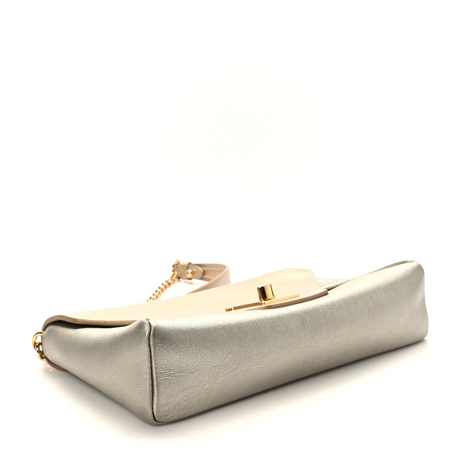 Metallic Calfskin Love Note Gold Silver