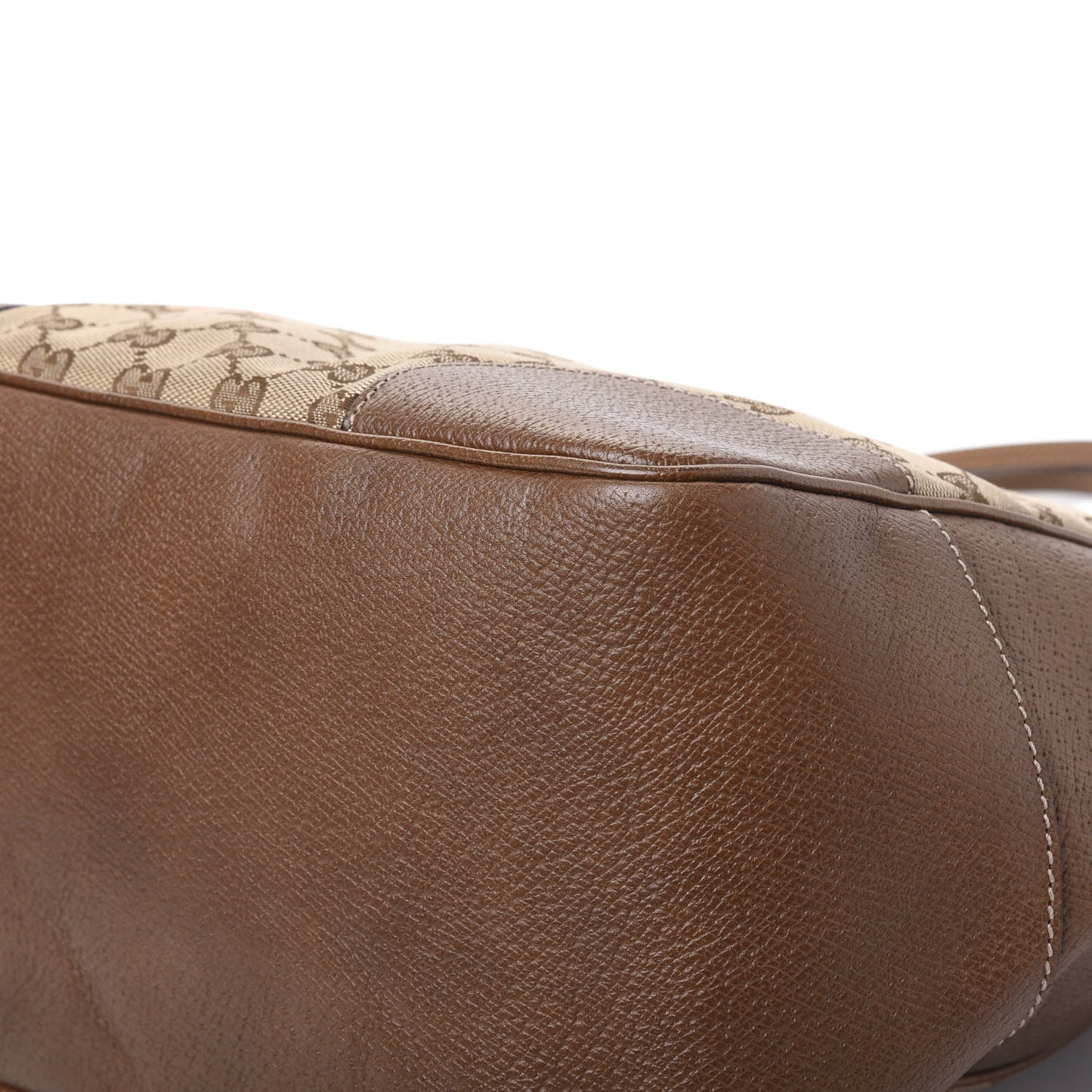 Monogram Medium Bree Zippered Tote Beige Tabacco