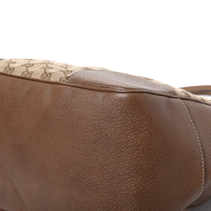 Gucci Monogram Medium Bree Zippered Tote Beige Tabacco 8 of 11
