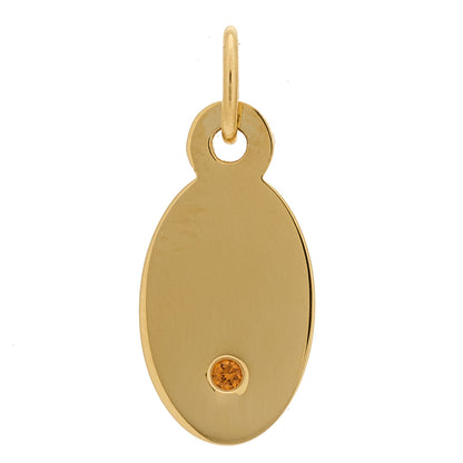 Tiffany 18K Yellow Gold Citrine Oval Charm 1 of 3