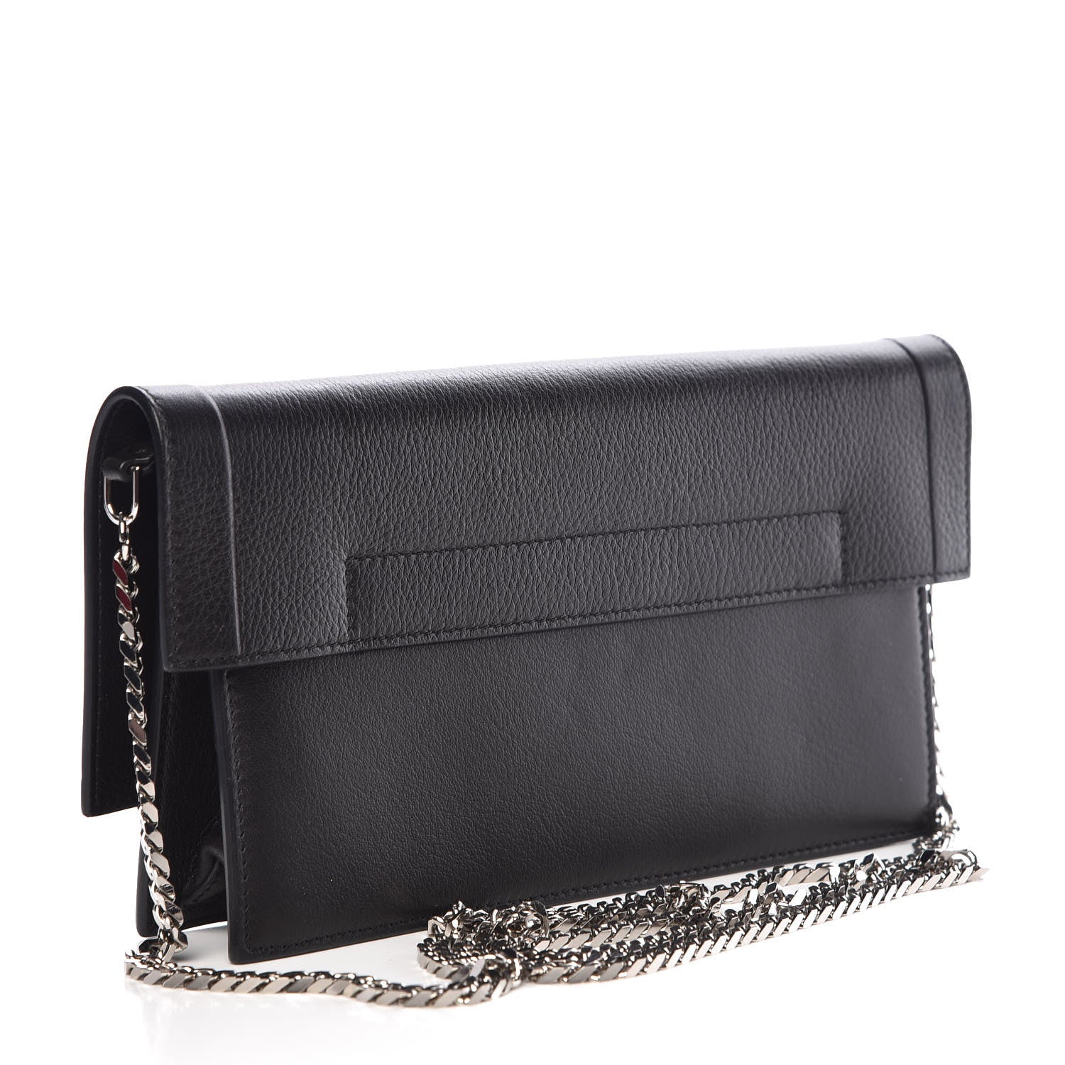 Givenchy Calfskin Shark Lock Chain Wallet Black 3 of 11