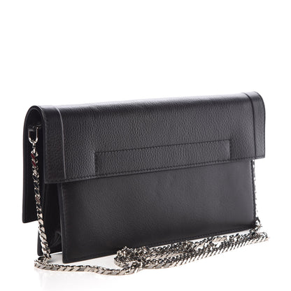 Givenchy Calfskin Shark Lock Chain Wallet Black 3 of 11