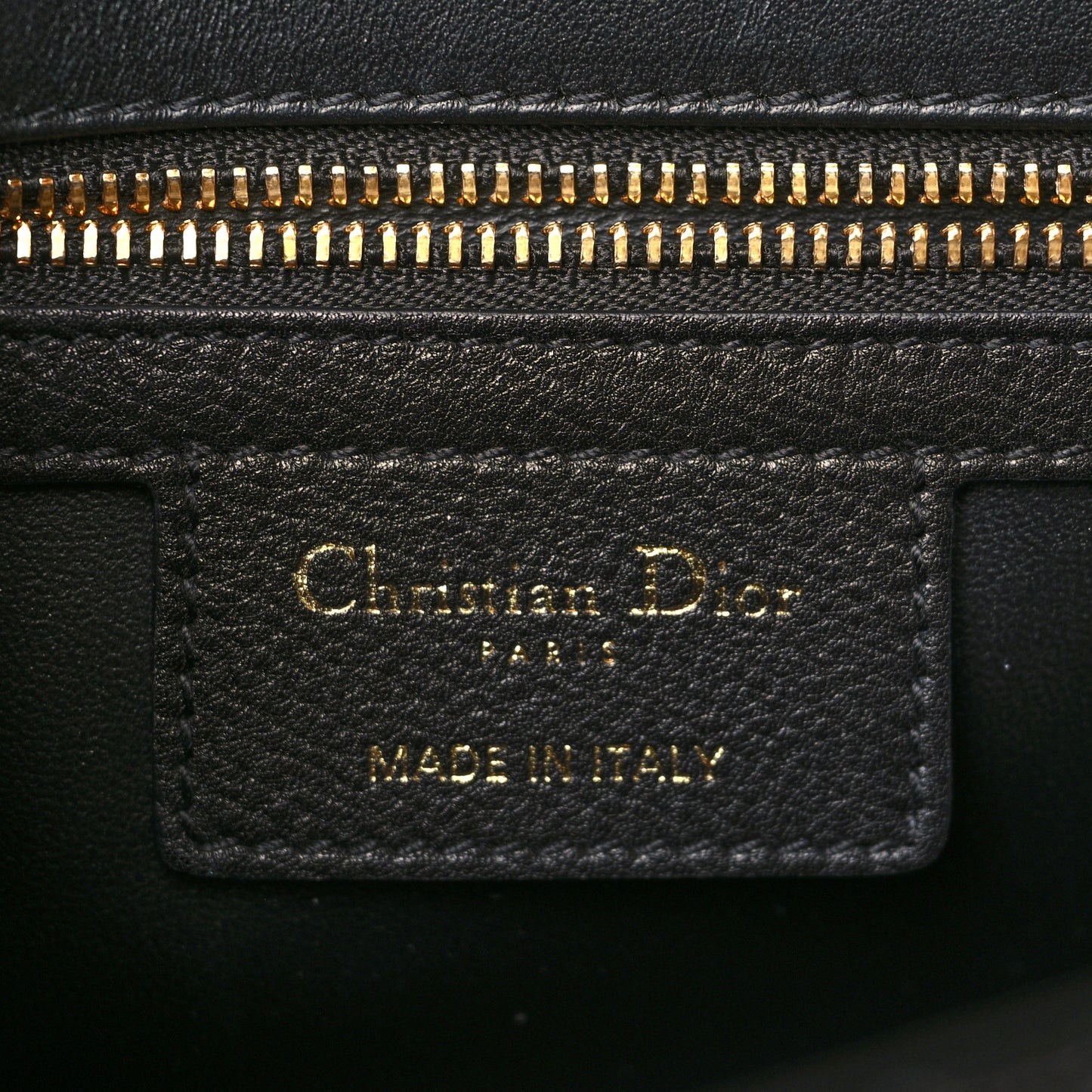Calfskin Cannage Medium Caro Bag Black
