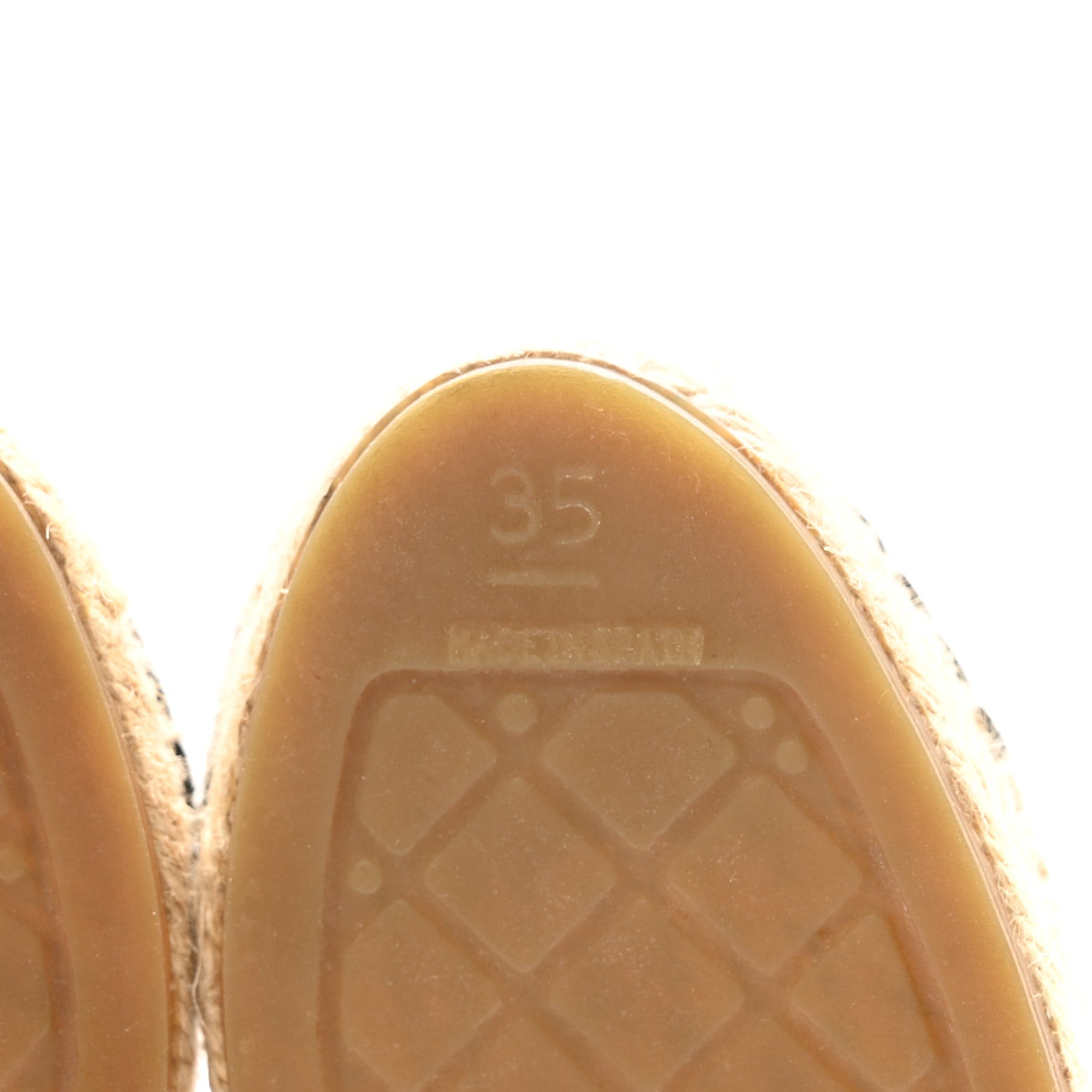 Chanel Denim CC Espadrilles 35 Beige Black 6 of 9