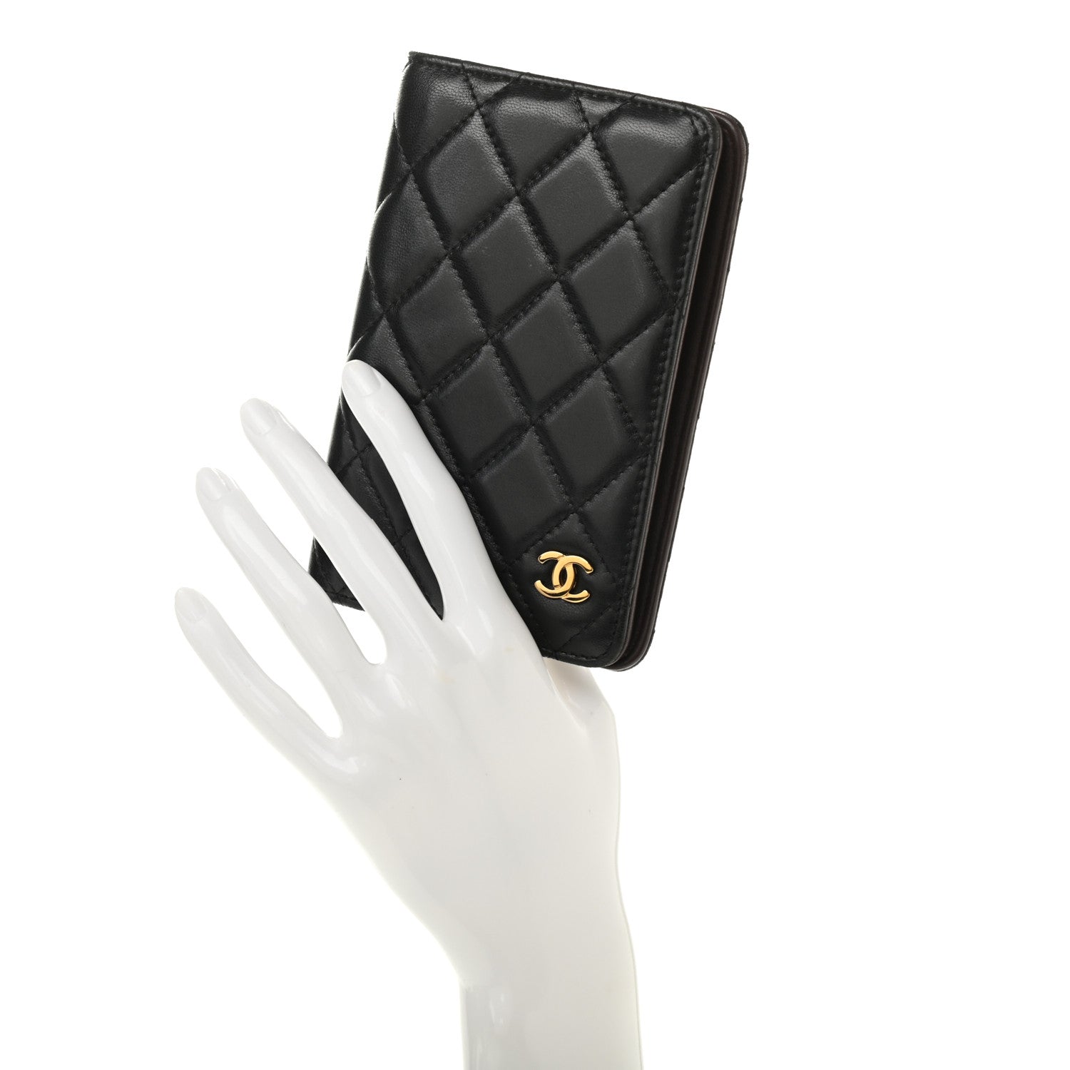 Chanel Lambskin Quilted Small Agenda Cover Black 2 of 15