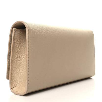 Saint Laurent Grain De Poudre Classic Monogram Cassandre Clutch Nude 3 of 12