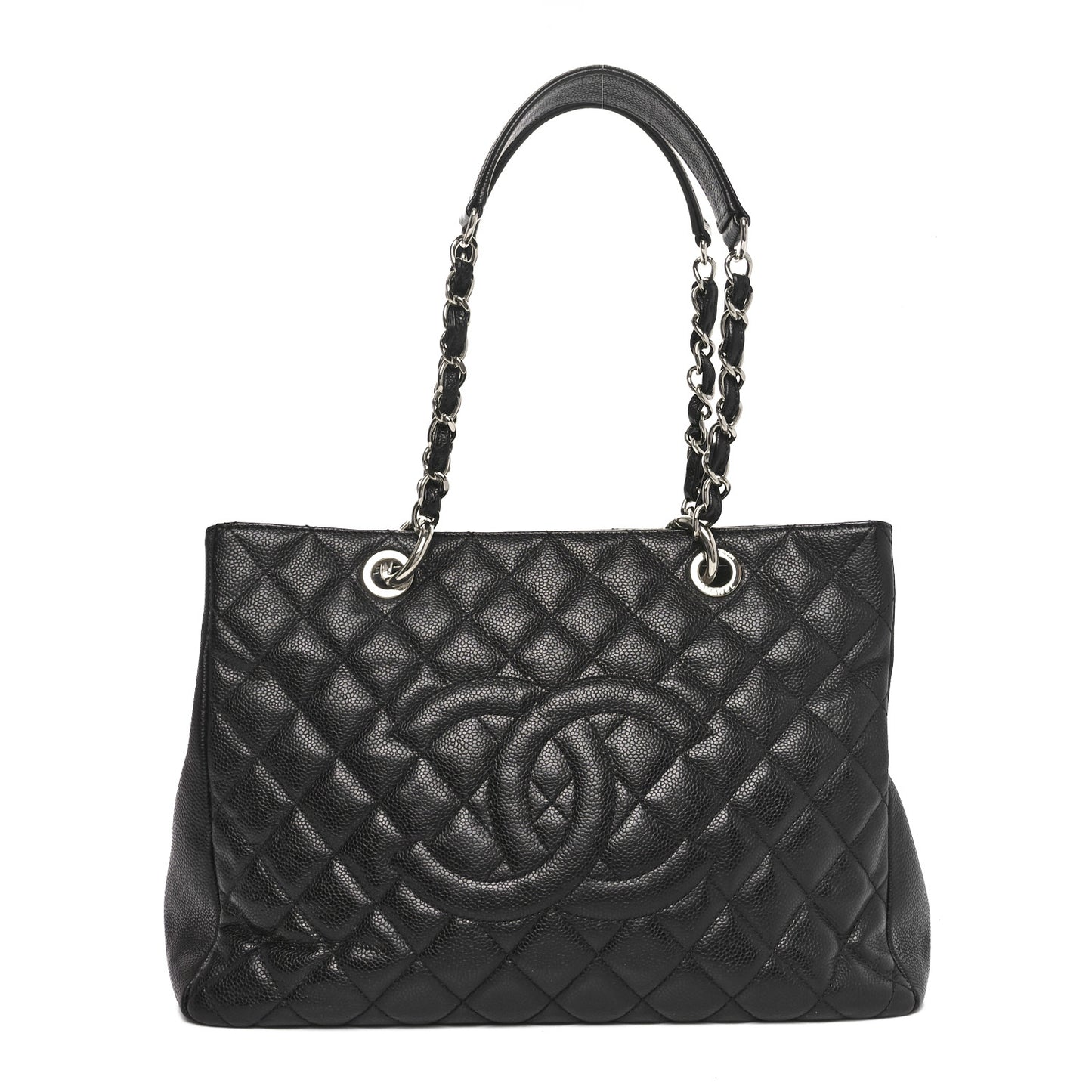 Caviar Quilted Grand Shopping Tote GST Black