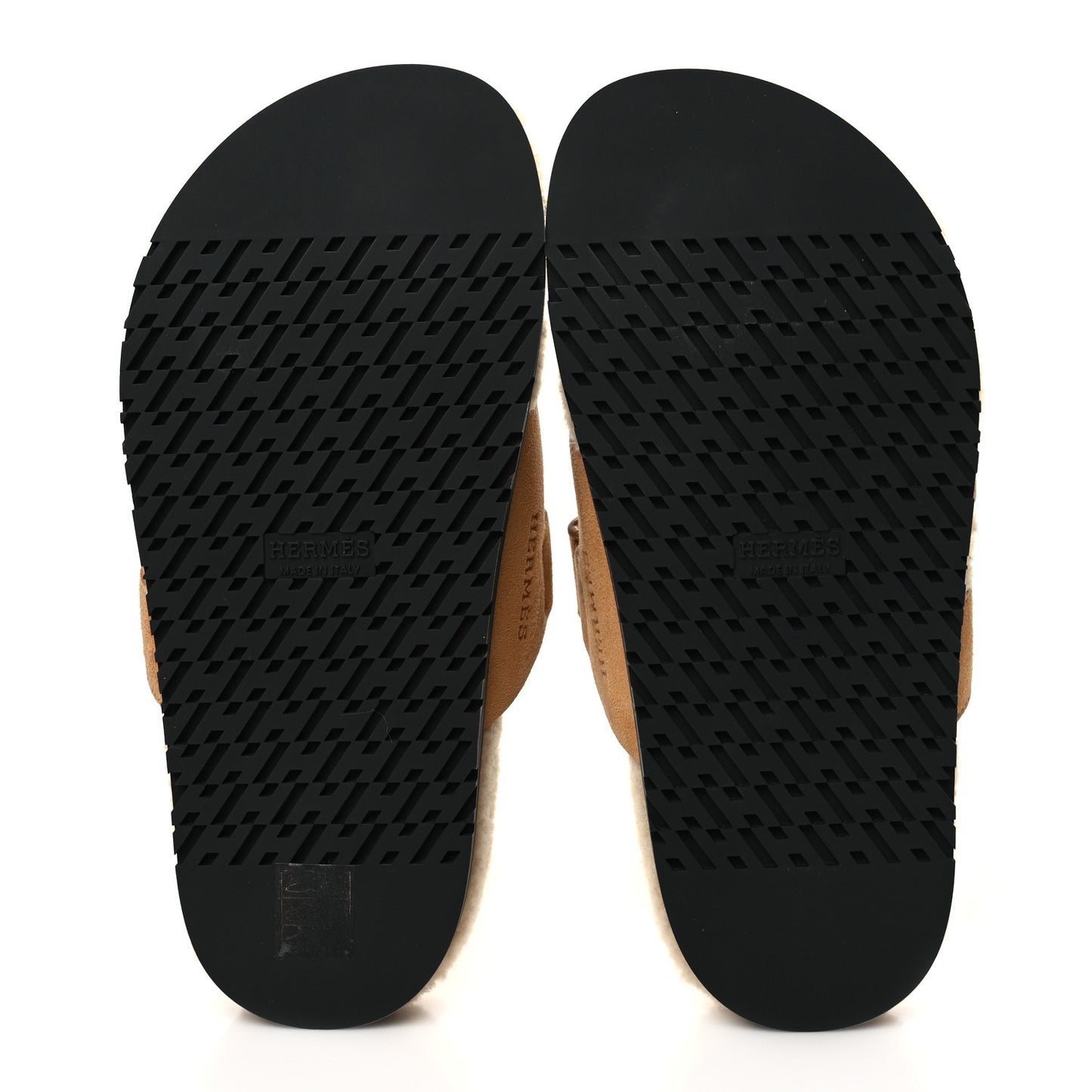 Suede Goatskin Woolskin Womens Chypre Sandals 36.5 Golden Beige