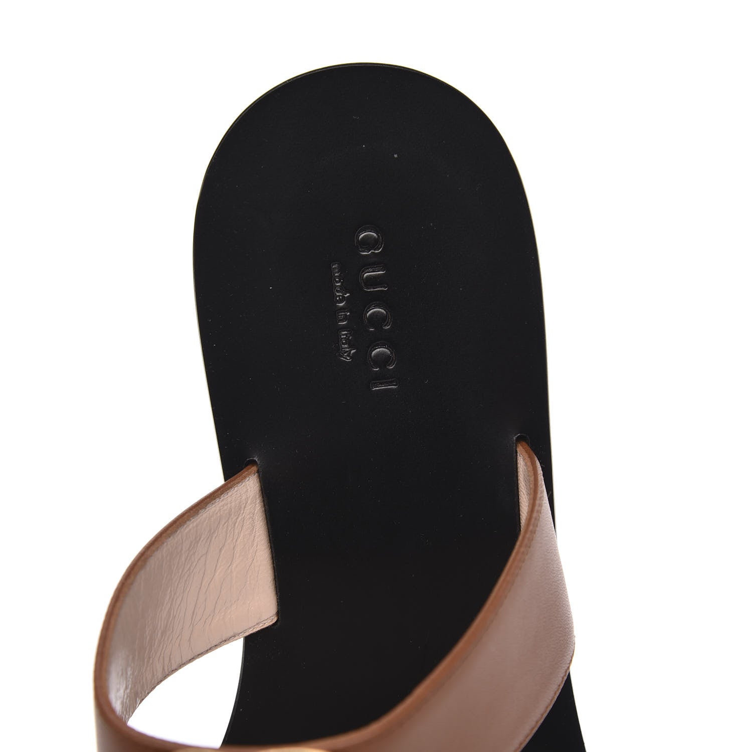 Gucci Calfskin GG Marmont Thong Sandals 37.5 Cognac 6 of 8