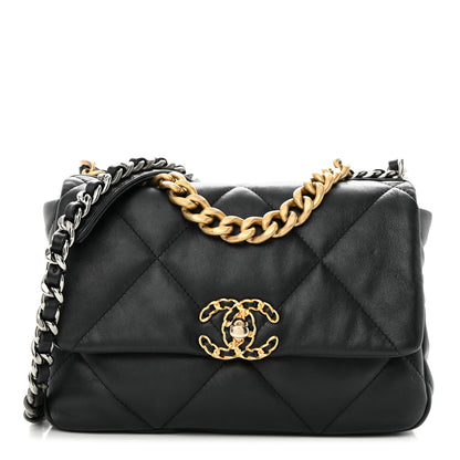 Chanel Lambskin Quilted Medium Chanel 19 Flap Black 1 of 11