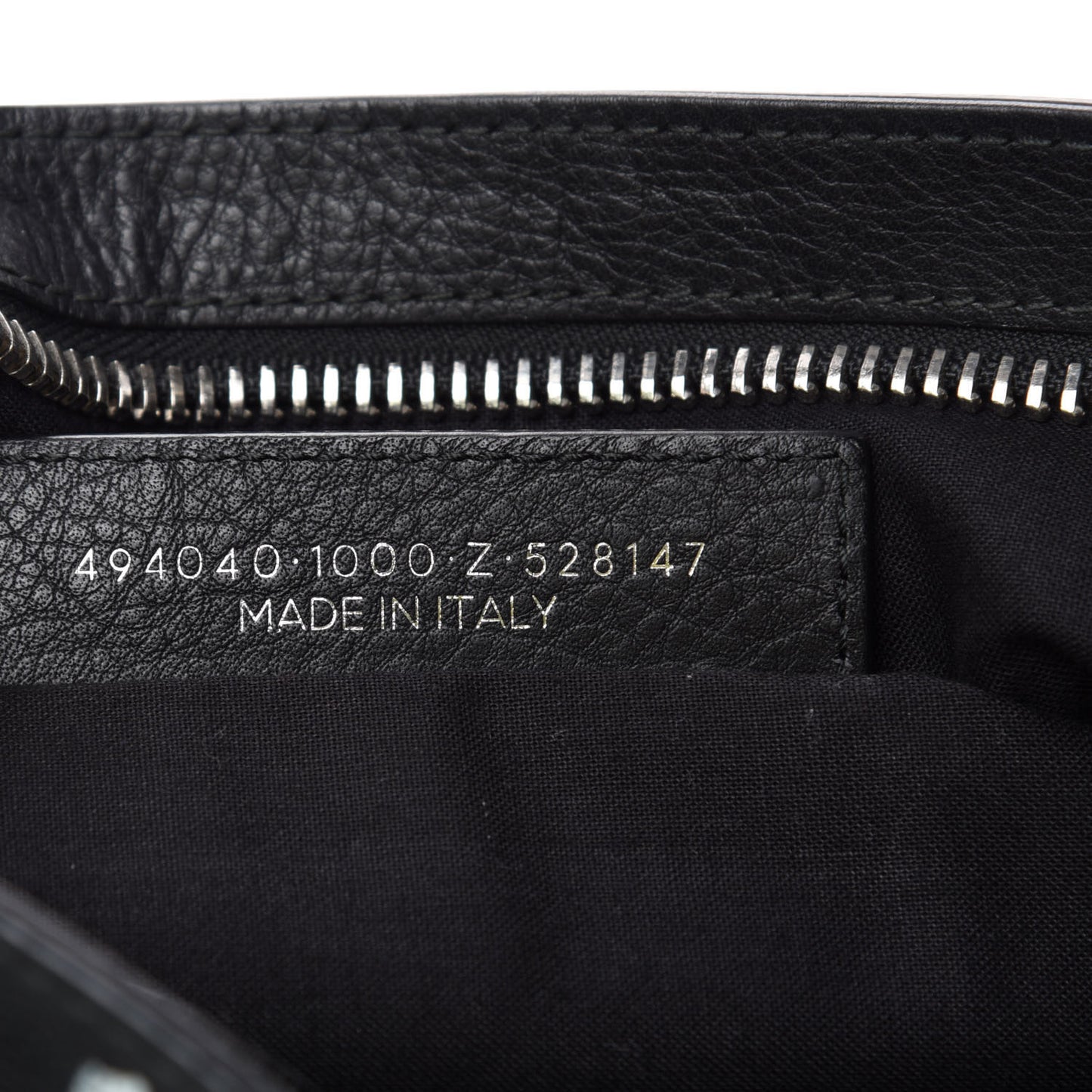 Calfskin Logo Graffiti Pouch Black