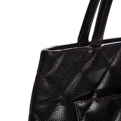 Chanel Caviar Quilted Medallion Tote Dark Brown 8 of 14