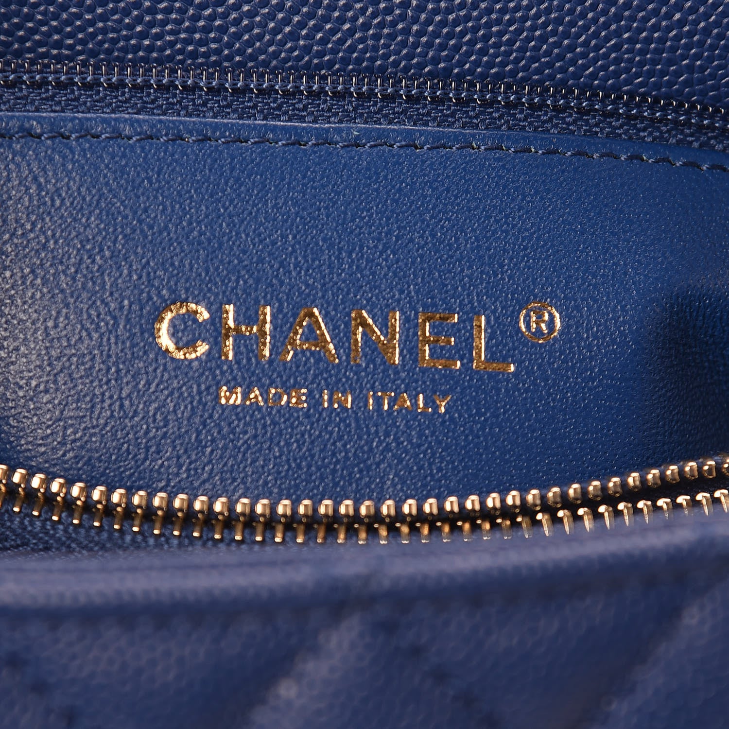 Chanel Caviar Elaphe Quilted Small Coco Handle Flap Dark Blue 6 of 10