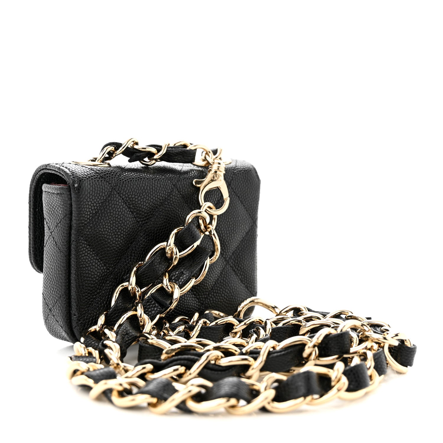 Chanel Caviar Quilted Mini Chain Belt Bag Black 3 of 11