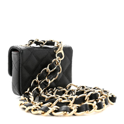 Chanel Caviar Quilted Mini Chain Belt Bag Black 3 of 11
