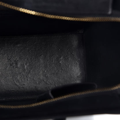 Celine Shrunken Lambskin Micro Bi-Color Luggage Black White 10 of 24