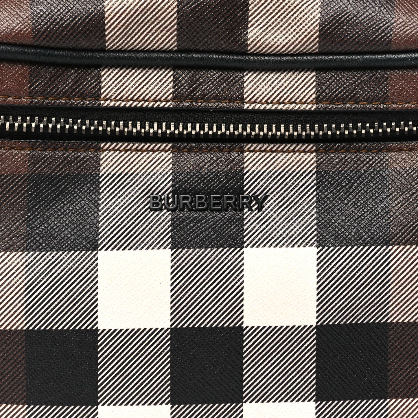 E-canvas Check Cason Bum Bag Dark Birch Brown