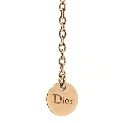 Christian Dior Crystal Pearl CD Shiny-D Tribal Long Necklace Gold 5 of 6