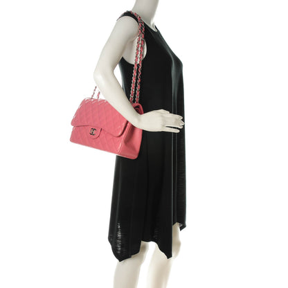 Chanel Lambskin Quilted Jumbo Double Flap Pink 2 of 8