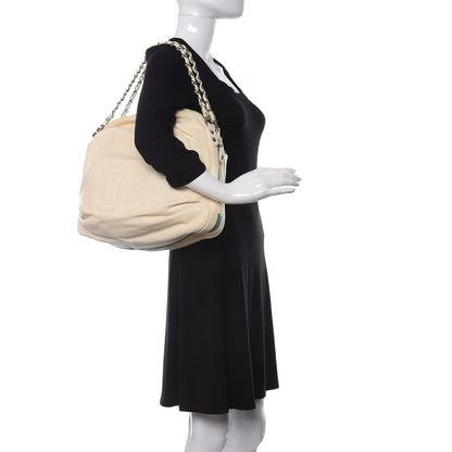 Chanel Lambskin Perforated Baseball Spirit Ligne Bag White Green 2 of 10