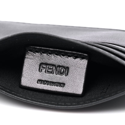 Fendi Vitello Century Mini Bug Eyes Card Holder Black 4 of 5