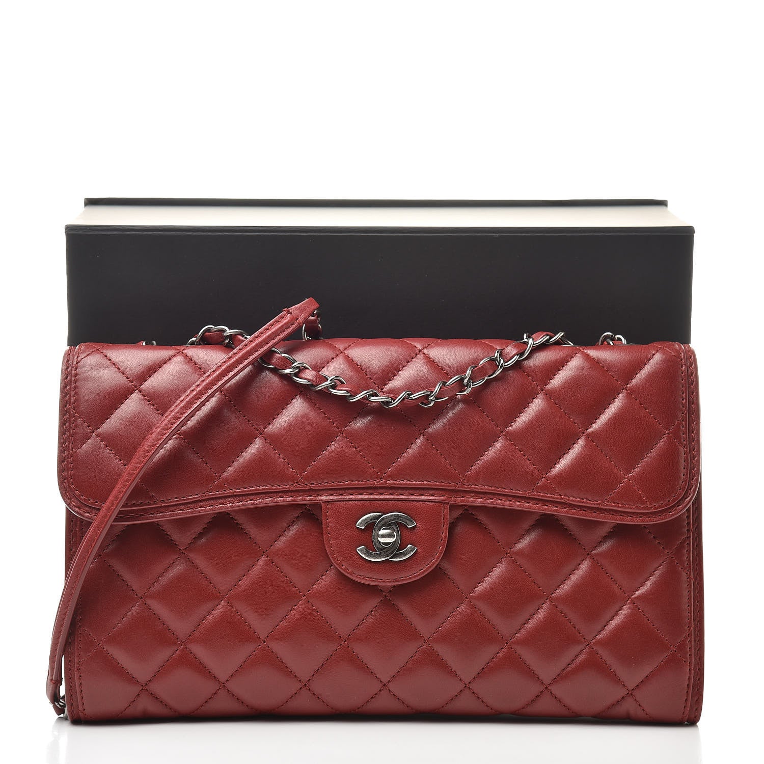Chanel Lambskin Quilted Citizen Zip Flap Red 15 of 15