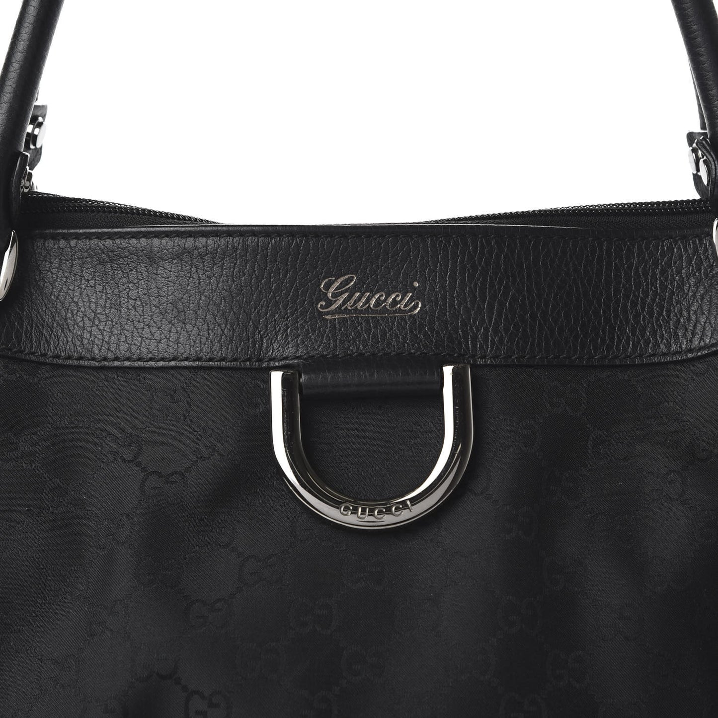 Denim Monogram Large D Ring Tote Black
